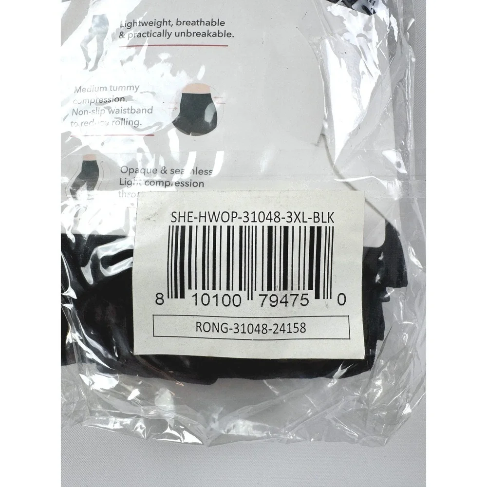 Shapermint Tear Resistant Shaping Tights Black 3XL‎ New With Tags